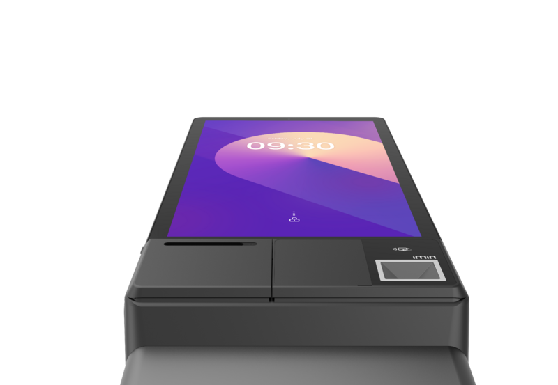 IMIN HERON 1 ANDROID 15 8-CORE, 2.0GHZ 23.8" WIFI 6 BT NFC 80MM PRINTER SINGLE CAMERA STANDARD SCANNER GMS BLACK 8GB+128GB