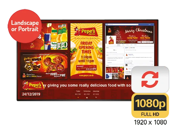 43" NETWORK DIGITAL MENU BOARD