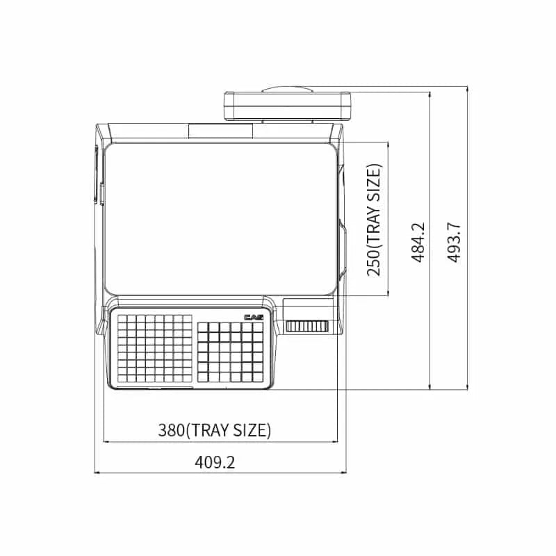 CAS CN1 FLAT LABEL PRINTING SCALE