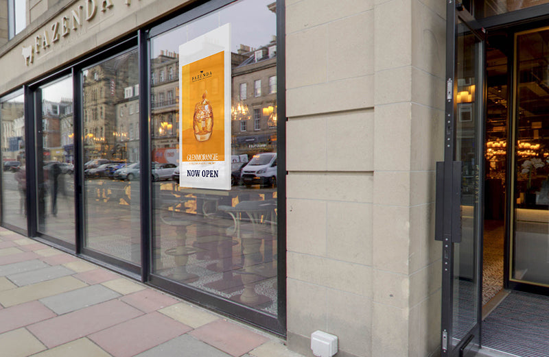 55" Hanging Double-Sided Window Display