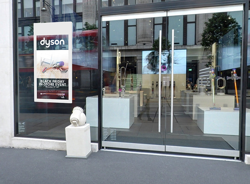 55" Hanging Double-Sided Window Display