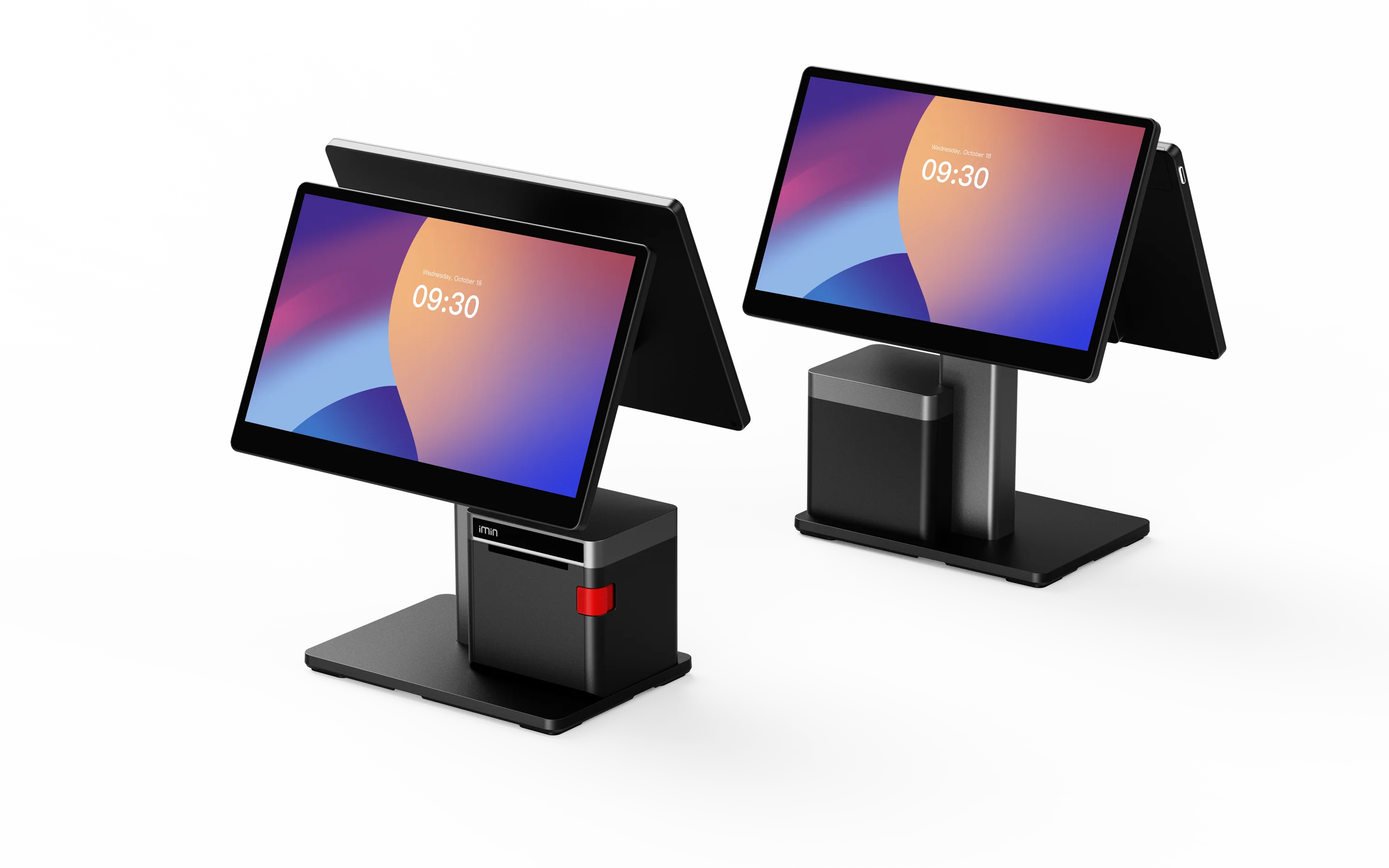 IMIN  SWAN 2 (PRINTER)  ANDROID 13  8-CORE, 2.0GHZ  15.6"FHD+15.6"FHD  WIFI6  BT  NFC  80MM PRINTER  4GB+64GB  BLACK  2ND TP