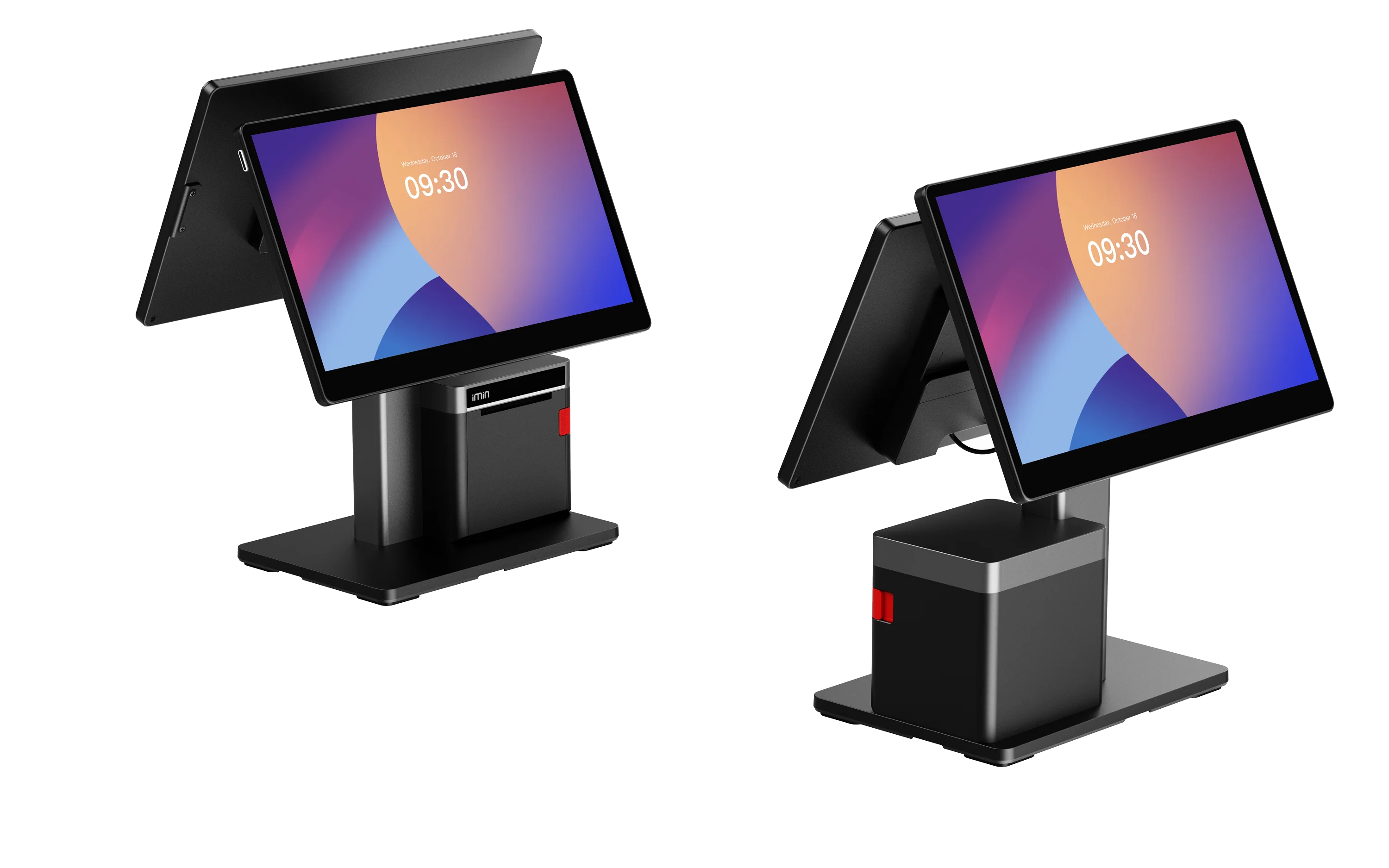 IMIN  SWAN 2 (PRINTER)  ANDROID 13  8-CORE, 2.0GHZ  15.6"FHD+15.6"FHD  WIFI6  BT  NFC  80MM PRINTER  4GB+64GB  BLACK  2ND TP