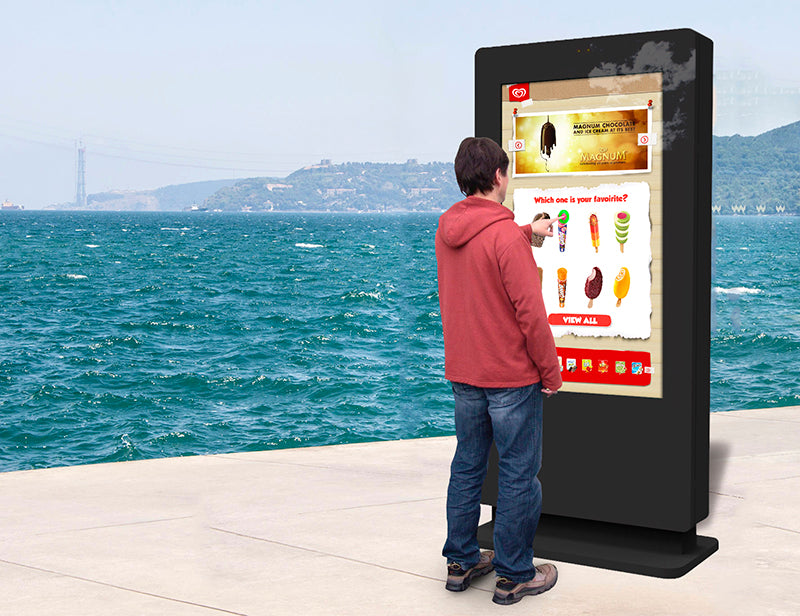 49" FREESTANDING PCAP OUTDOOR TOUCH SCREEN POSTER