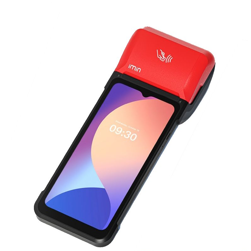 IMIN SWIFT 2 ANDROID 13 4-CORE, 2.0GHZ 6.5" 7.7V 3350MAH BATTERY 5MP REAR CAMERA LTE WIFI BT GNSS 58MM PRINTER 2GB+16GB RED