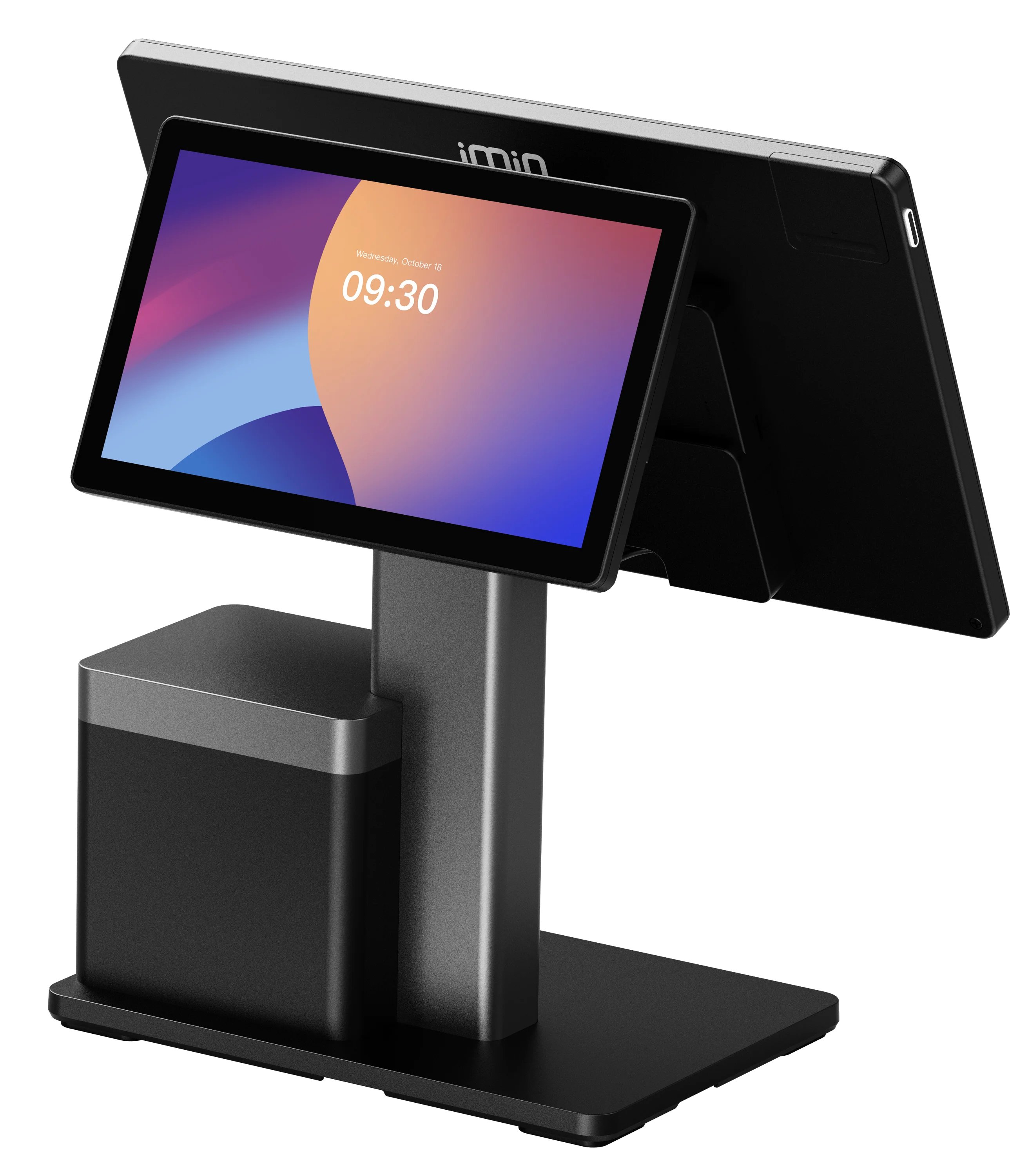 IMIN  SWAN 2 (PRINTER)  ANDROID 13  8-CORE, 2.0GHZ  15.6"FHD+10.1"HD  WIFI6  BT  NFC  80MM PRINTER  4GB+64GB  BLACK