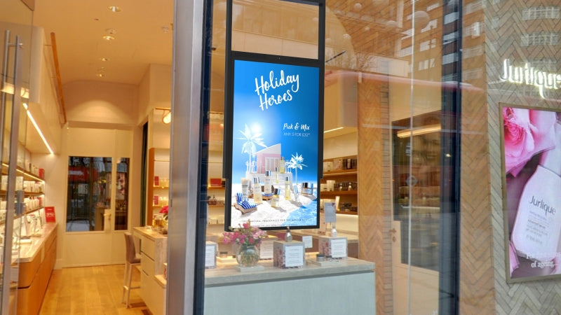 55" Ultra High Brightness Hanging Double-Sided Display [Black]