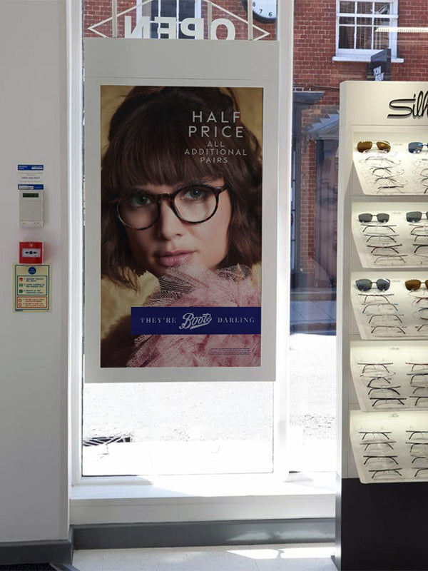 55" Hanging Double-Sided Window Display