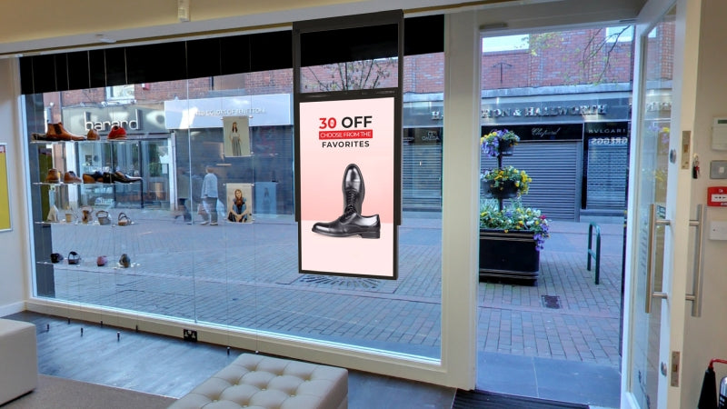 55" Ultra High Brightness Hanging Double-Sided Display [Black]
