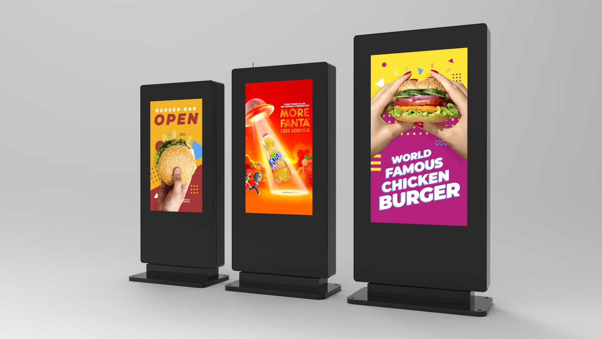 65" FREESTANDING OUTDOOR DIGITAL POSTER