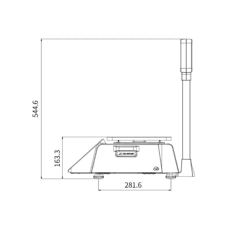 CAS CN1 FLAT LABEL PRINTING SCALE