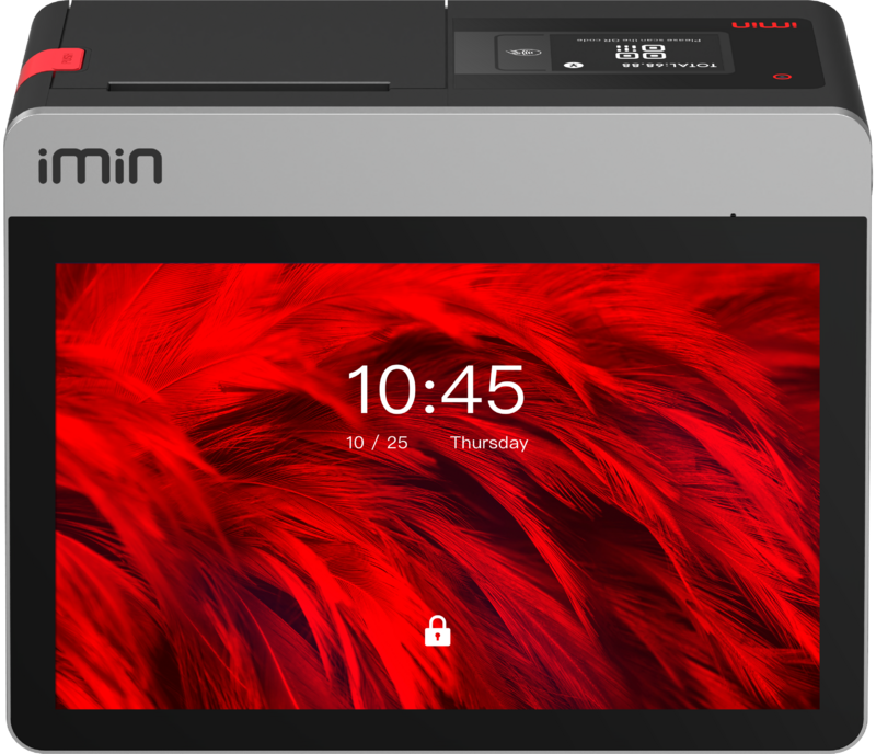 IMIN  FALCON 1  ANDROID 11  10.1"  SECONDARY 2.4"  8-CORE 2.0GHZ  0.3MP CAMERA  80MM PRINTER  WIFI  LTE  BT  GNSS  NFC  4GB+32GB  BLACK